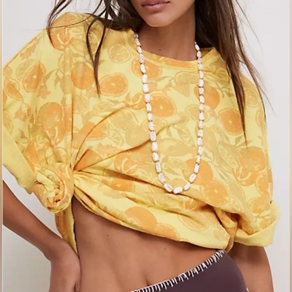 Free People Printed Devon Tee - Picture 3 of 6